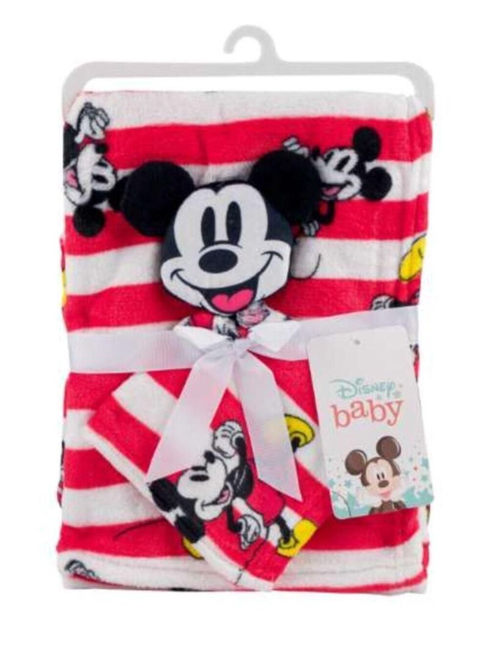 Mickey Mouse Disney Baby Blanket Gift Set, Red Snuggler and Blanket